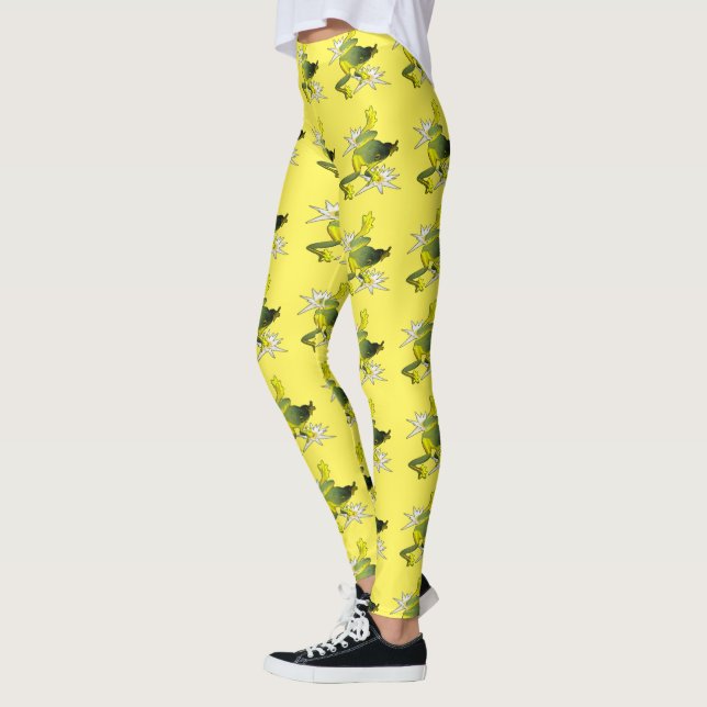 Leggings Grenouilles Et Fleurs De Lotus, Légendes (Gauche)