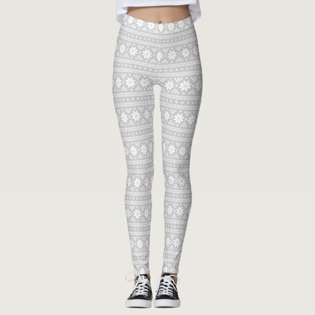 Leggings Grey Fair Isle (Devant)