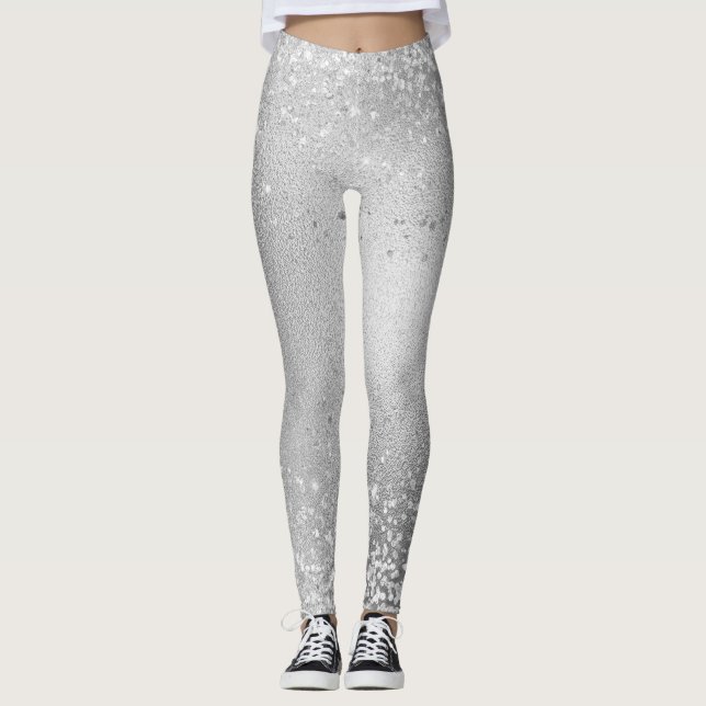 Leggings Grey Glitter Sparkles (Devant)