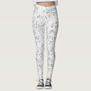 Leggings Gribouillage de White Christmas