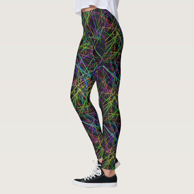 Leggings Grille infinie de Neon Crosshatch (Gauche)