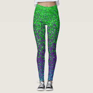 Leggings Grille verte 2 côtés 01.b Violet BG