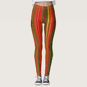 Leggings Grilles verticales colorées