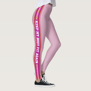 Leggings Grilles verticales Design de texte Pantalons de sp