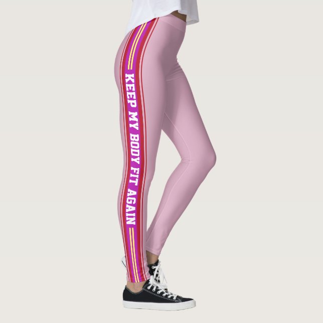Leggings Grilles verticales Design de texte Pantalons de sp (Droite)
