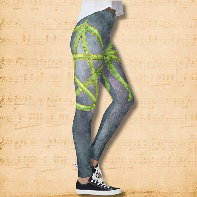 Leggings Grimoire verte : Pentagramme Peridot (Créateur téléchargé)