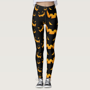 Leggings Grinning Halloween Citrouilles