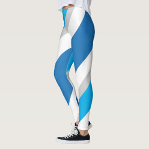Leggings Gris Bleu Blanc rayé