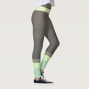 Leggings Gris et vert Abstrait