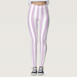 Leggings Gris mauves et blancs verticaux