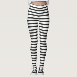 Leggings Gris rayures noires