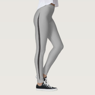Leggings Gris sportif élégant de rayure latérale de bros