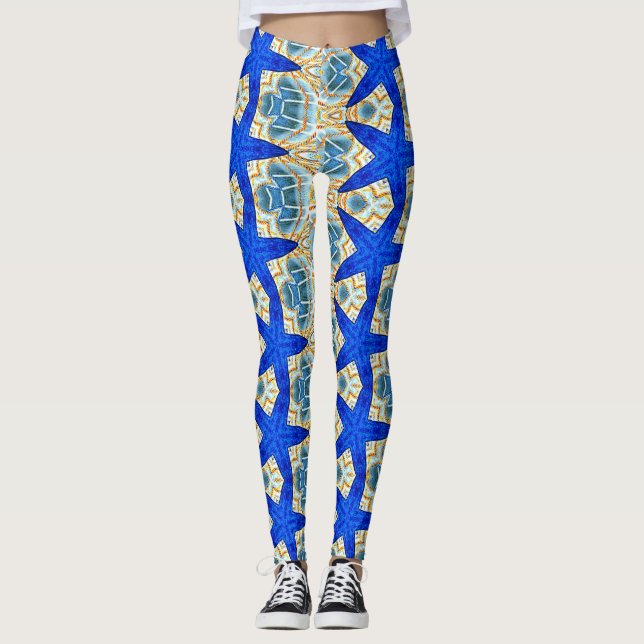 Leggings grosse étoile bleue (Devant)