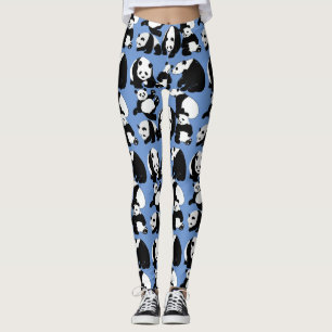 Leggings Groupe B du motif Panda LBlue
