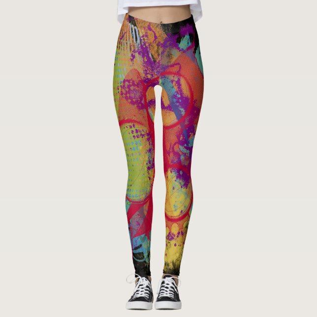 Leggings Grunge couleur socialite (Devant)