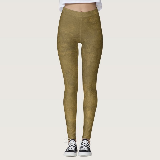 Leggings Grunge vert d'olive (Devant)