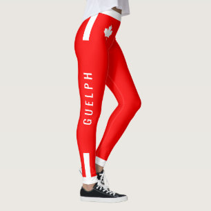 Leggings GuELPH Trainer Canadian Maple on Red (croûte)