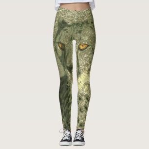 Leggings guépard métallique