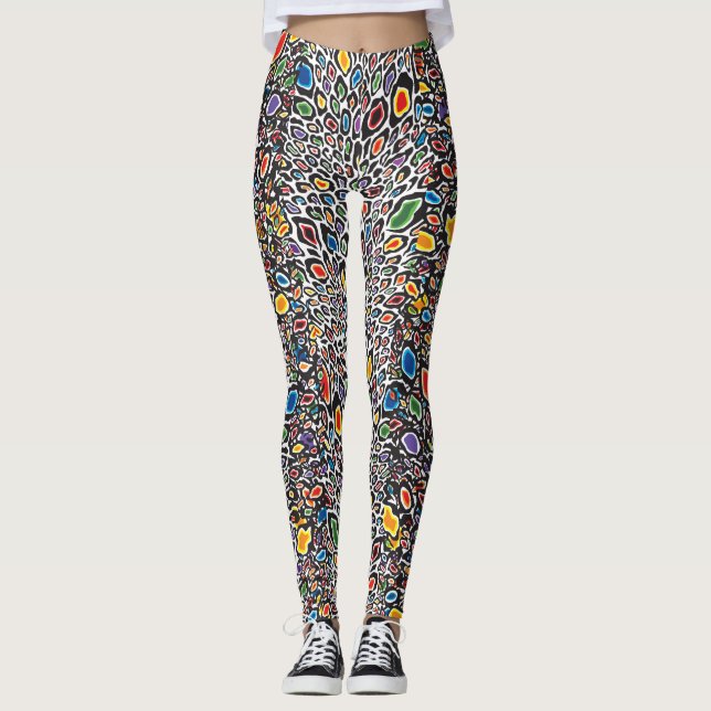 Leggings Guépard Psychédélique (Devant)