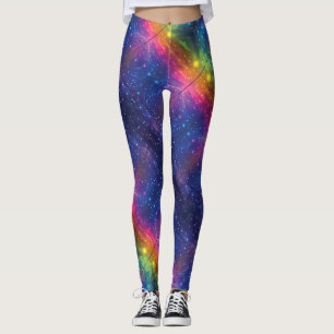 Leggings Guérisseur Reiki Galaxie Arc-en-Ciel Cosmique Cosm