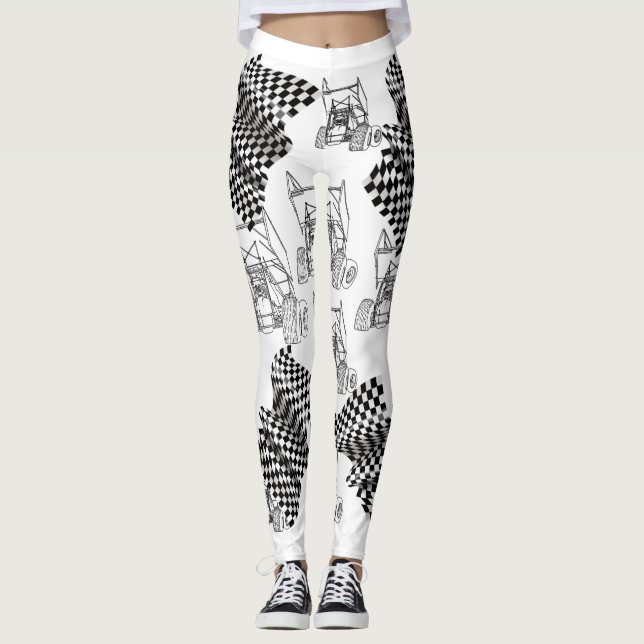 Leggings Guêtres 1 de voiture de sprint de saleté (Devant)