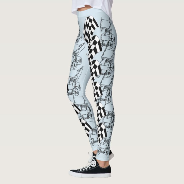 Leggings Guêtres #4 de voiture de sprint de saleté (Gauche)