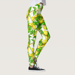 Leggings Guêtres à la mode d'impression de citron