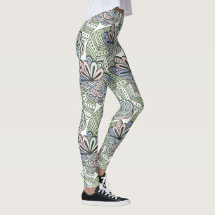 Leggings Guêtres abstraites de motif de fleur