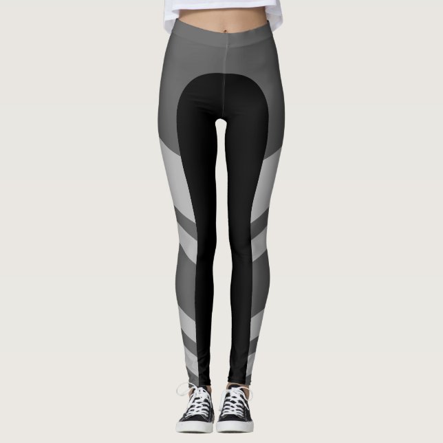 Leggings Guêtres asymétriques de monochrome de bande (Devant)