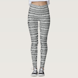 Leggings Guêtres aztèques tribales ethniques noires et