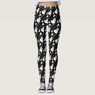 Leggings Guêtres blanches de guitare
