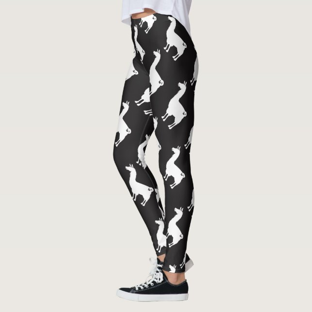 Leggings Guêtres blanches de lama (Gauche)
