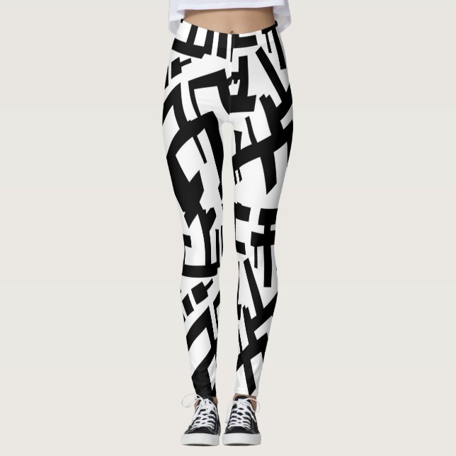 Leggings Guêtres blanches noires de Capricorne (Devant)