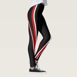 Leggings Guêtres blanches noires rouges