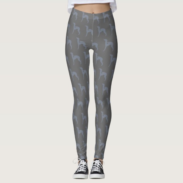 Leggings Guêtres bleues de lévrier italien (Devant)