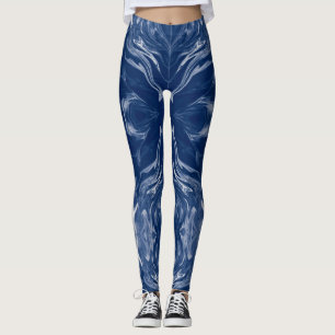 Leggings Guêtres bleues et argentées de Dallas