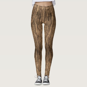 Leggings Guêtres Brown d'écorce d'arbre