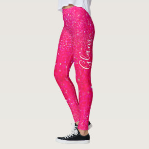 Leggings Guêtres - charme de parties scintillantes de rose