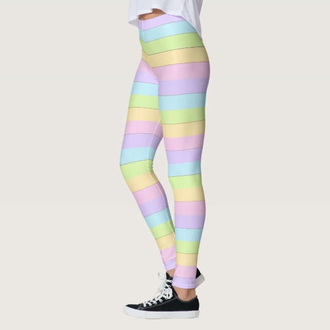 Leggings Guêtres colorées de pastel de Pâques (Gauche)