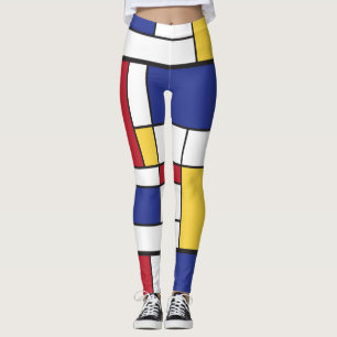 Leggings Guêtres colorées de style bohème de Piet Mondrian