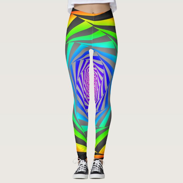 Leggings guêtres colorées folles (Devant)