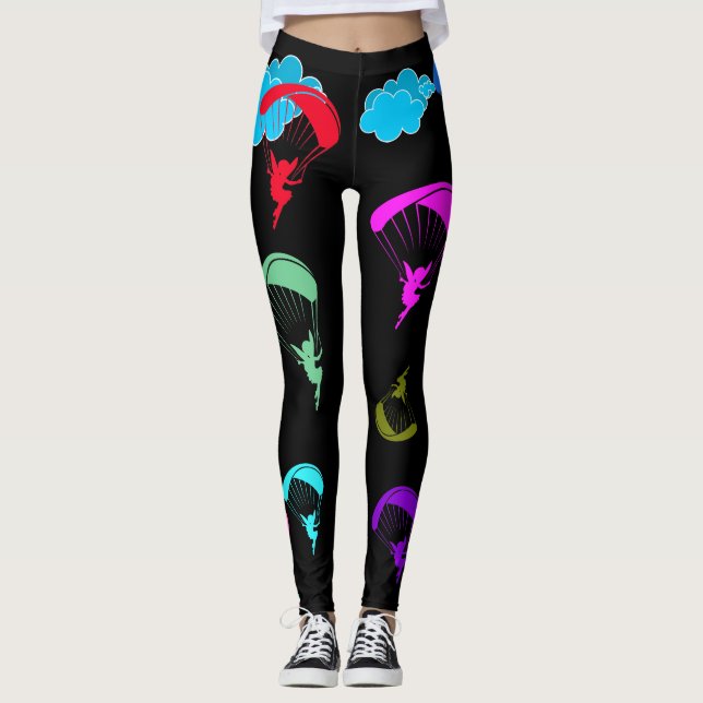 Leggings Guêtres colorées noires de lutin (Devant)