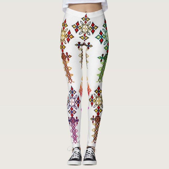 Leggings Guêtres croisées éthiopiennes (Devant)