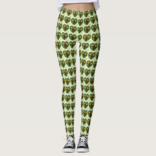 Leggings Guêtres d'abeille de Manchester (Devant)