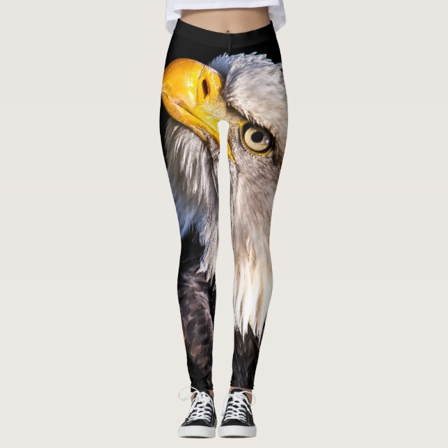 Leggings Guêtres d'aigle chauve (Devant)