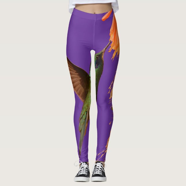 Leggings Guêtres d'amant de colibri (Devant)