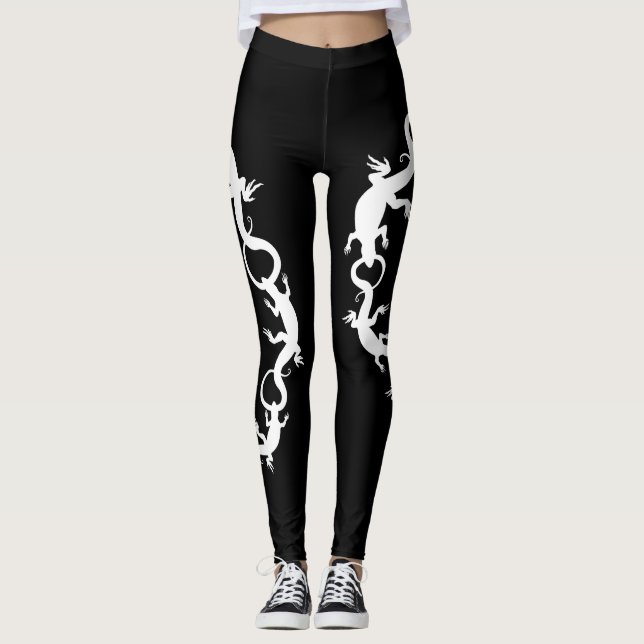Leggings Guêtres d'art de faune de reptile de guêtres de (Devant)