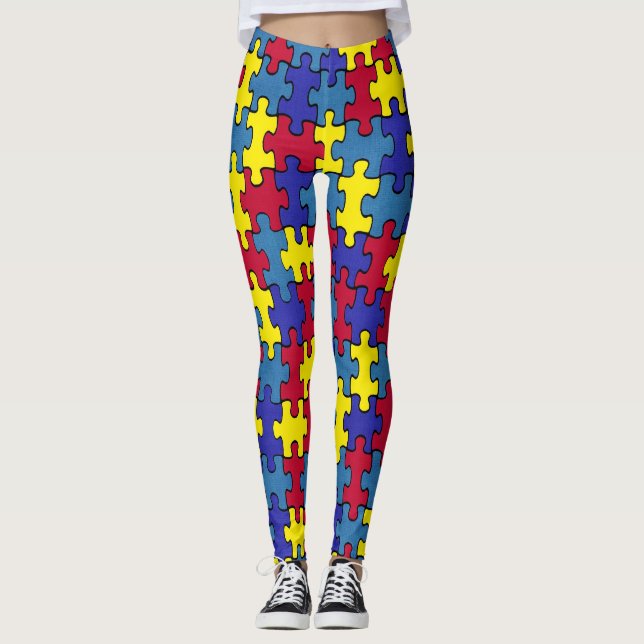 Leggings Guêtres d'autisme (Devant)