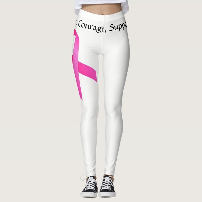 Leggings Guêtres de cancer du sein (Devant)