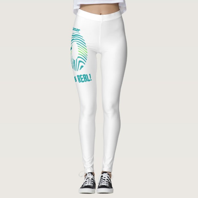 Leggings Guêtres de Cancer ovarien de Cancer de COUP DE (Devant)